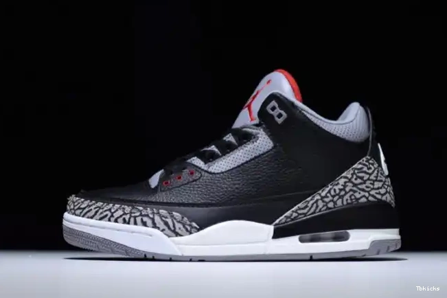 TBK 3 Jordan Air Black Cement 854262-001 0516
